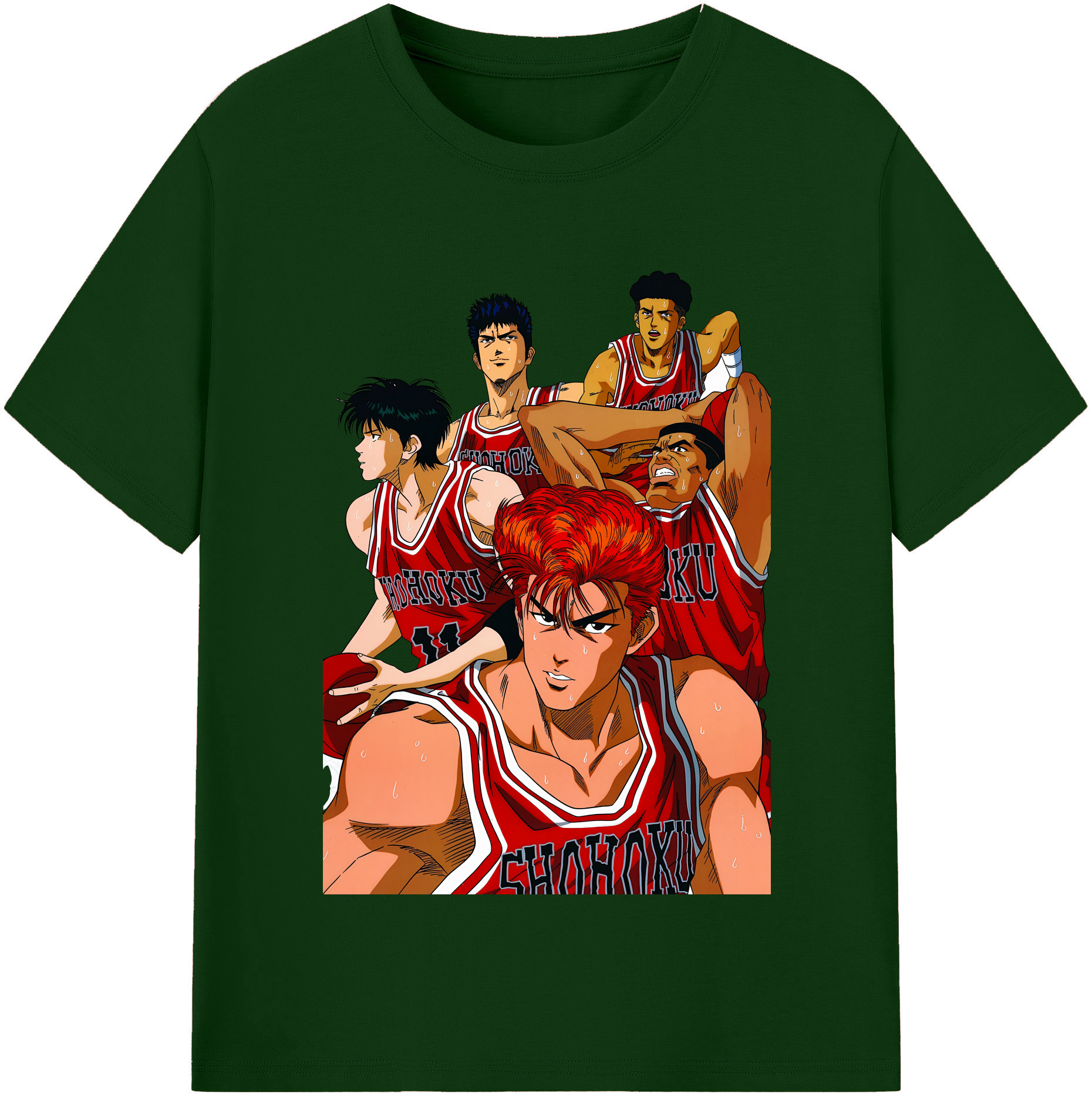 SLAM DUNK／スラムダンク 綿100％半袖Tシャツ（フロントプリント）
